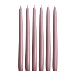 Herrgårdsljus kynttilät 30 cm 6-pakkaus, Metallinen vaaleanpunainen