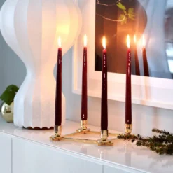 Herrgårdsljus kynttilät 30 cm 6-pakkaus, Viininpunainen kiilto