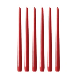 Herrgårdsljus kynttilät 30 cm 6-pakkaus, Punainen kiilto