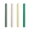 Hexagon Candle kynttilä mix 4-pack, Greens-whites