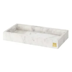 Hilke Collection tarjotin reunalla 30 x 15 cm, Valkoinen marmori