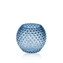 Hobnail Globe maljakko 18 cm, Blue smoke