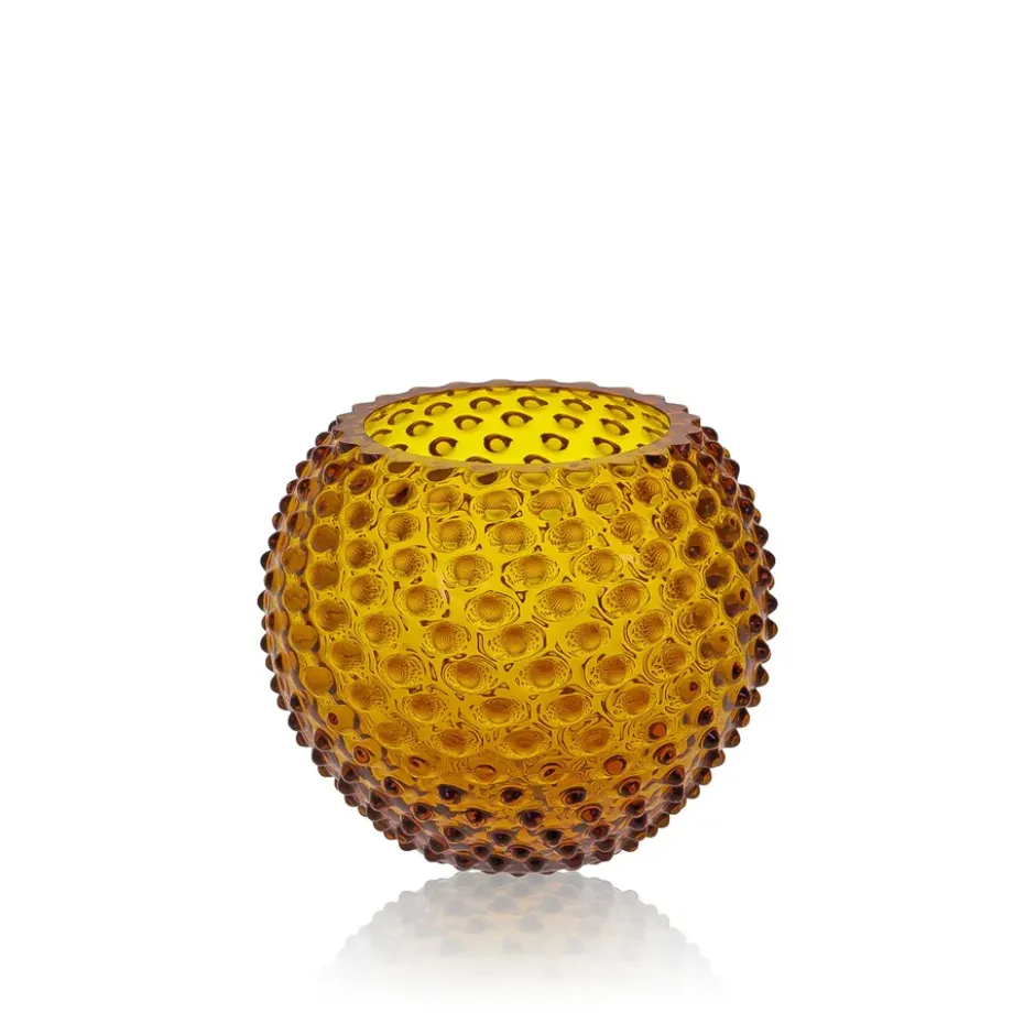 Hobnail Globe maljakko 18 cm, Meripihka