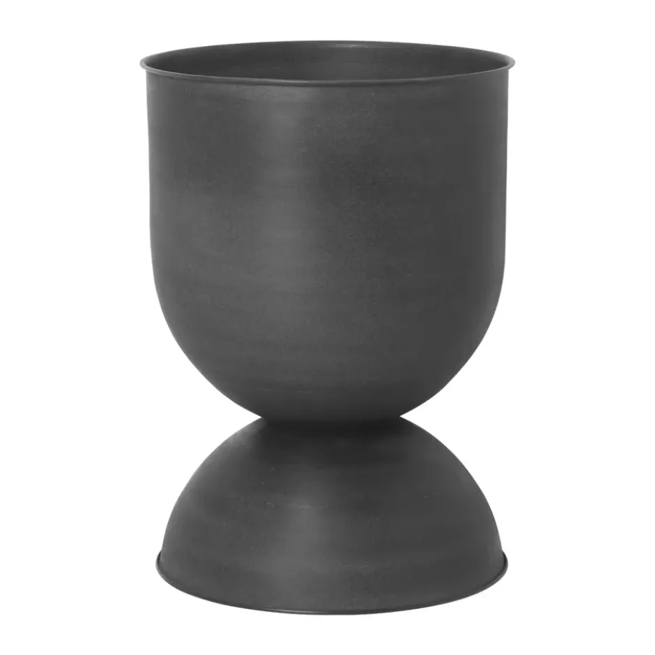 Hourglass ruukku, medium Ø40 cm, Musta-tummanharmaa