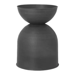 Hourglass ruukku, medium Ø40 cm, Musta-tummanharmaa