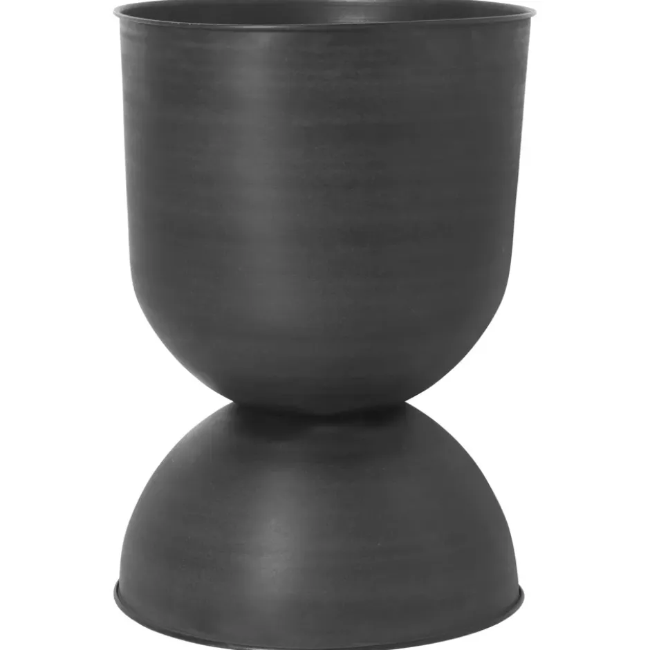 Hourglass ruukku, suuri Ø50 cm, Musta-tummanharmaa