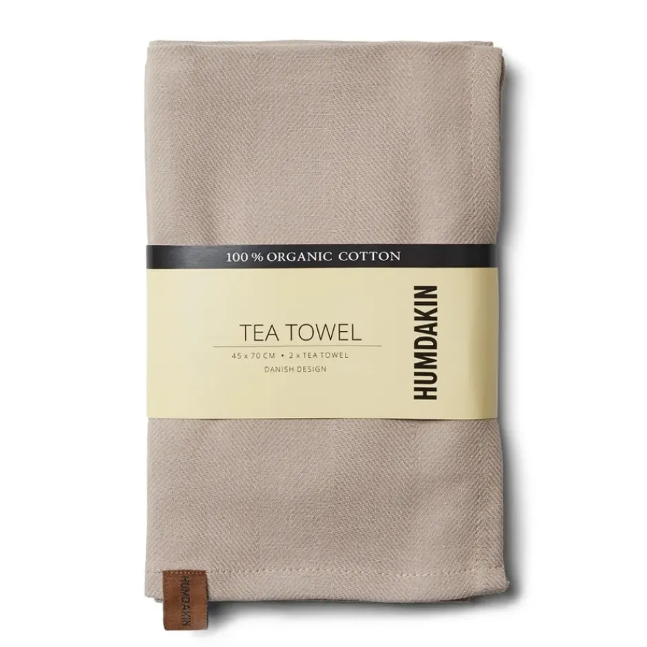 Humdakin Recycled keittiöpyyhe 45 x 70 cm 2-pack, Light stone
