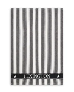 Icons Striped keittiöpyyhe Waffle 50 x 70 cm, Musta-valkoinen