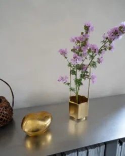 Ikebana maljakko 30 cm, Messinki