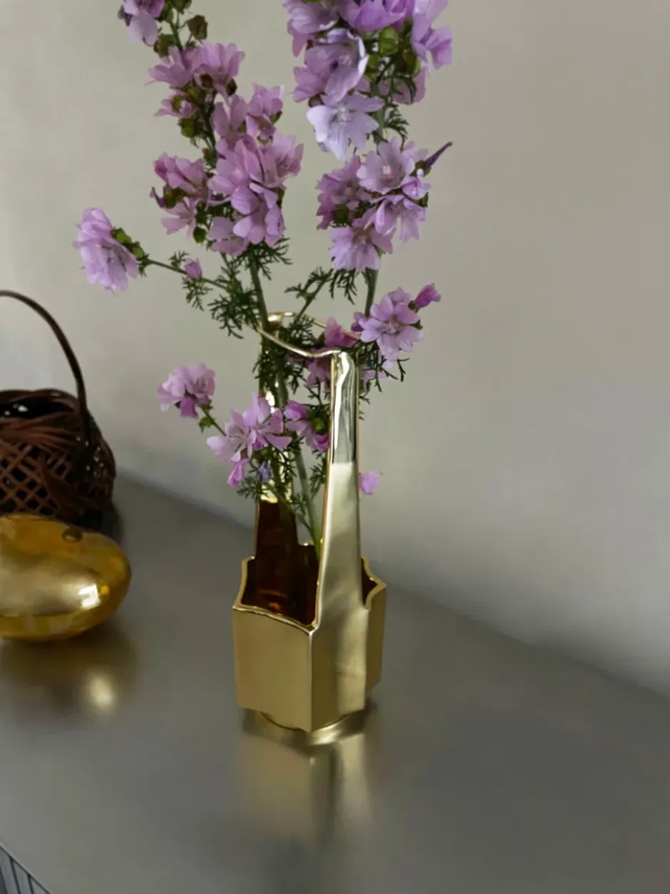Ikebana maljakko 30 cm, Messinki