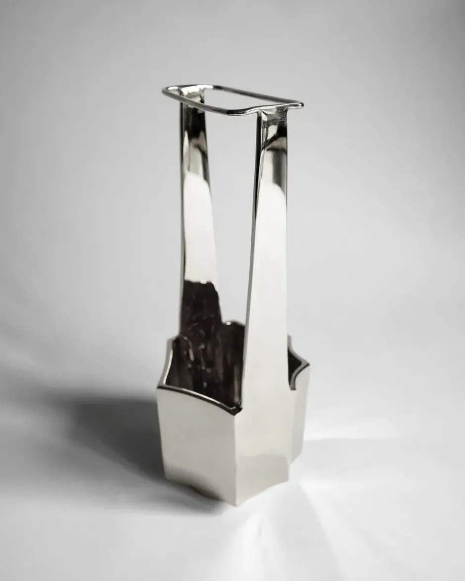 Ikebana maljakko 30 cm, Nikkeli