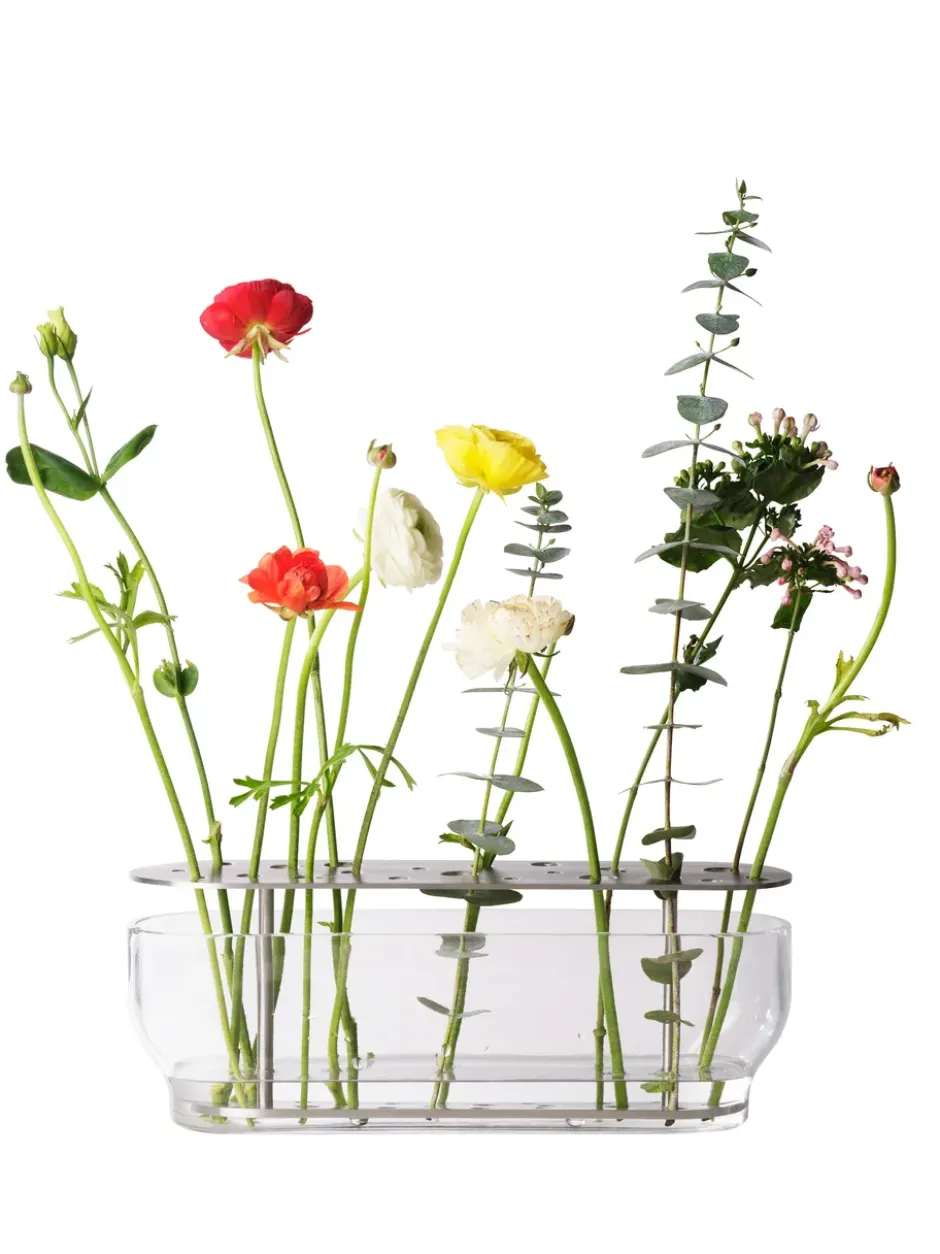 Ikebana maljakko ruostumaton teräs, Long