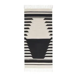 Iselin matto 70x140 cm, Black-off white