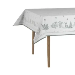 Jouluaamun pöytäliina, Valko-vihreä, 140x340 cm