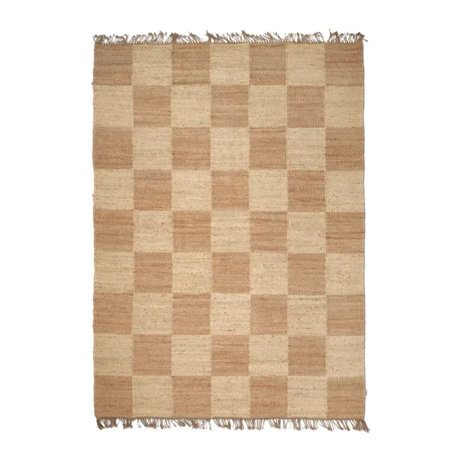 Jute Squares matto, Natural, 250x350 cm