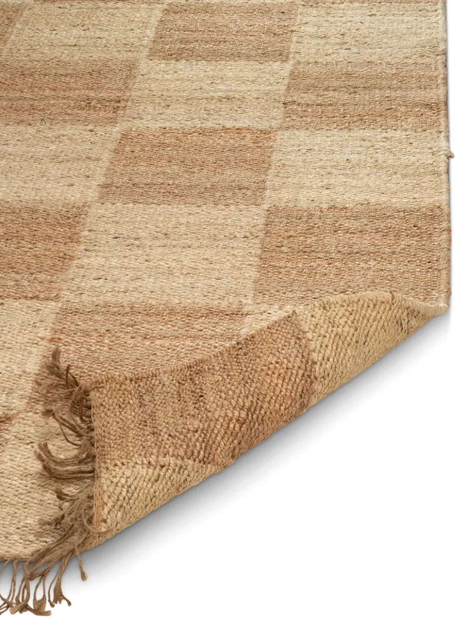 Jute Squares matto, Natural, 170x230 cm