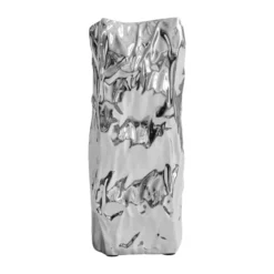 Kami maljakko medio 35x16 cm, Chrome