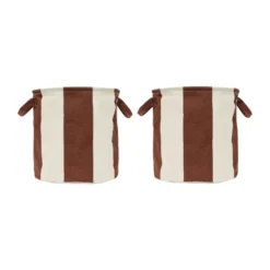 Kara säilytyskori medium Ø32x32 cm 2-pack., Muskottipähkinä