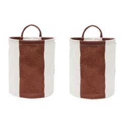 Kara säilytyskori small Ø18x22 cm 2-pack, Muskottipähkinä