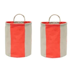 Kara säilytyskori small Ø18x22 cm 2-pack, Cherry Red