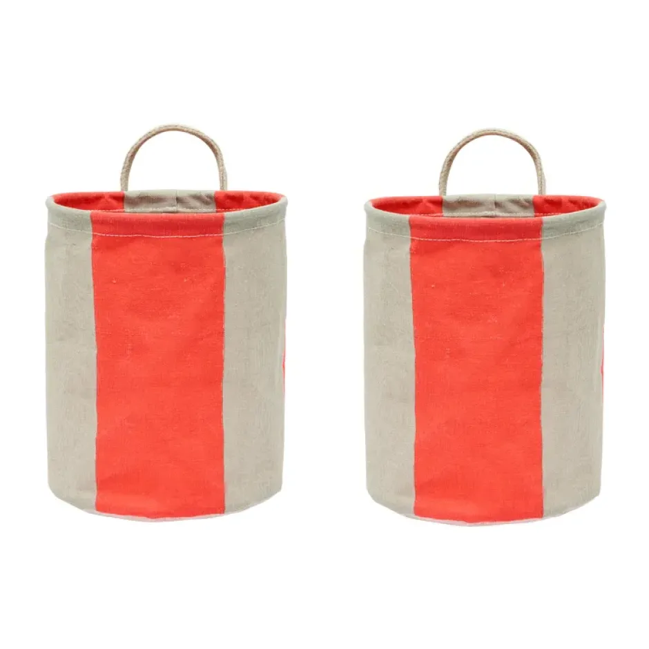 Kara säilytyskori small Ø18x22 cm 2-pack, Cherry Red