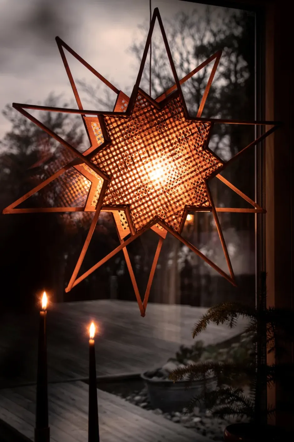 Karin adventtitähti Ø70 cm, Ruskea