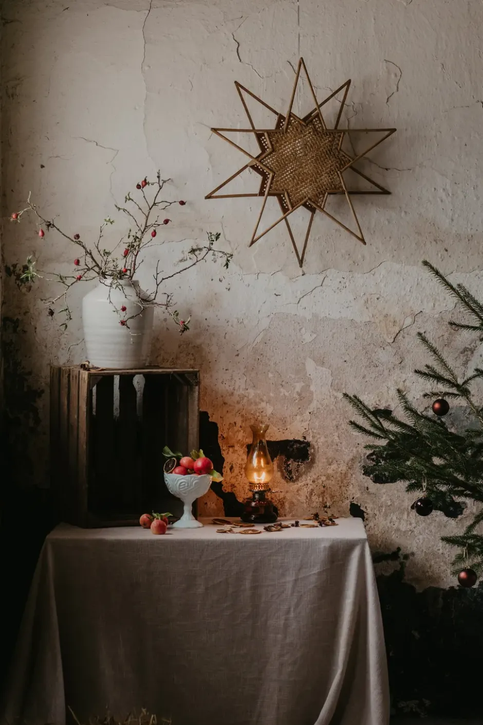 Karin adventtitähti Ø70 cm, Ruskea