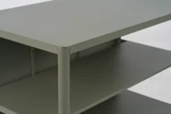 Kelia ulkokeittiön penkki hyllyillä, Nordic green, 121x91x64 cm