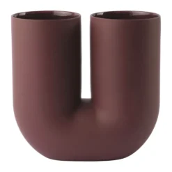 Kink maljakko 26 cm, Deep red