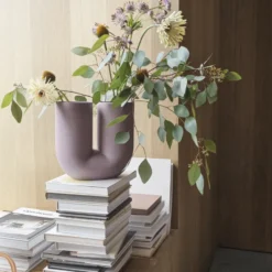 Kink maljakko 26 cm, Dusty lilac