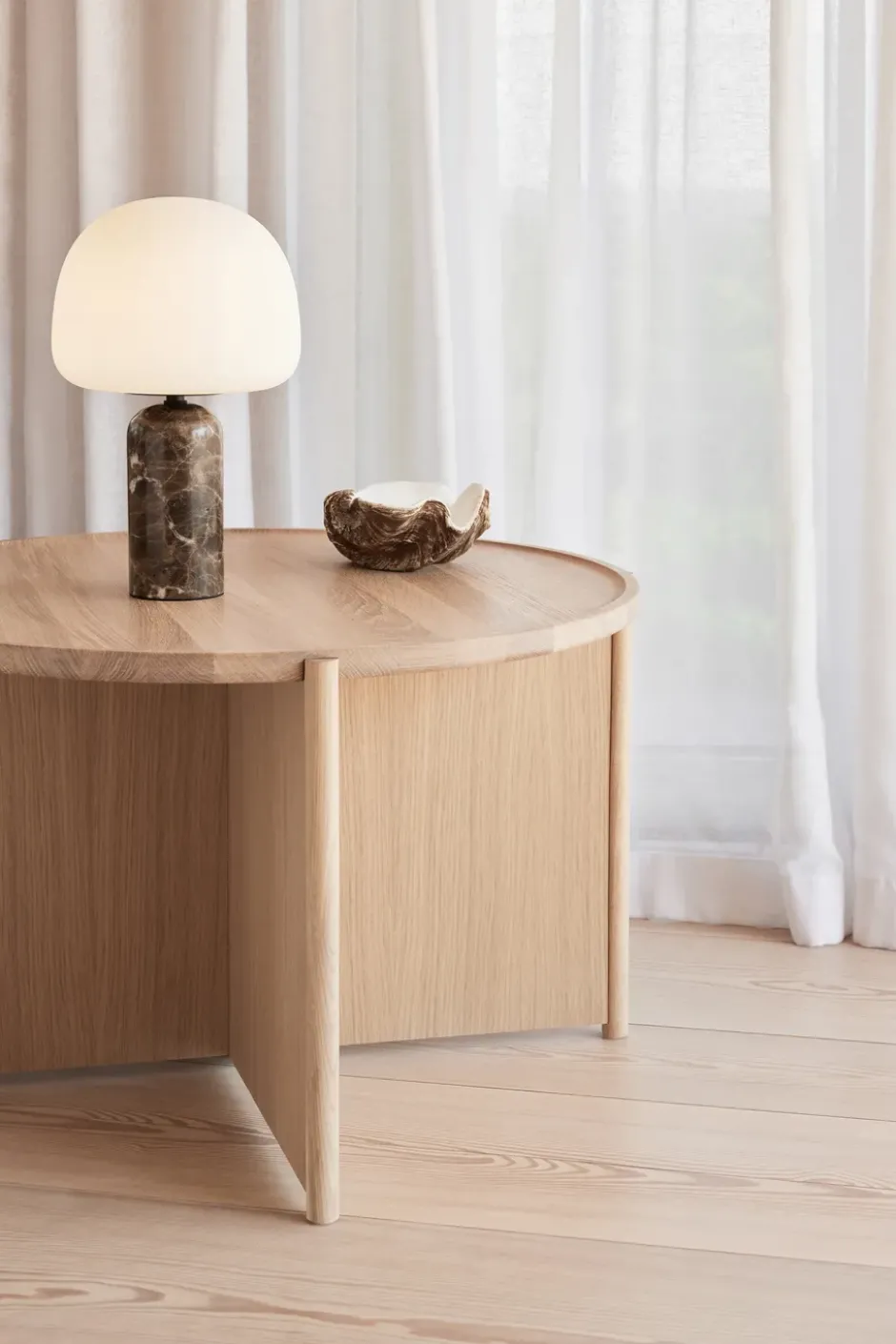 Kin pöytävalaisin 33 cm, Brown marble