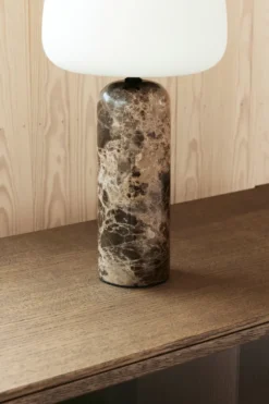 Kin pöytävalaisin 40 cm, Brown marble