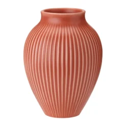 Knabstrup maljakko uritettu 27 cm, Koralli