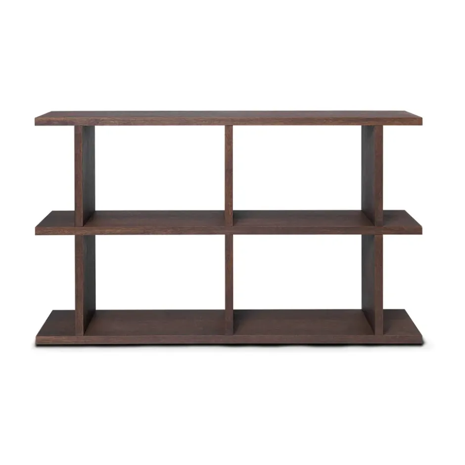 Kona kirjahylly 2x2, Dark stained