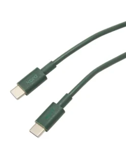 Kord USB-C - USB-C latauskaapeliin 1,8 m, Dark Green