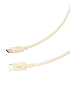 Kord USB-C - USB-C latauskaapeliin 1,8 m, Pearled Ivory
