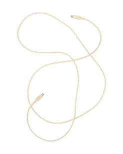 Kord USB-C - USB-C latauskaapeliin 1,8 m, Pearled Ivory
