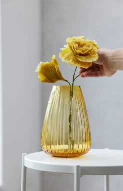 Kusintha maljakko 22 cm, Amber