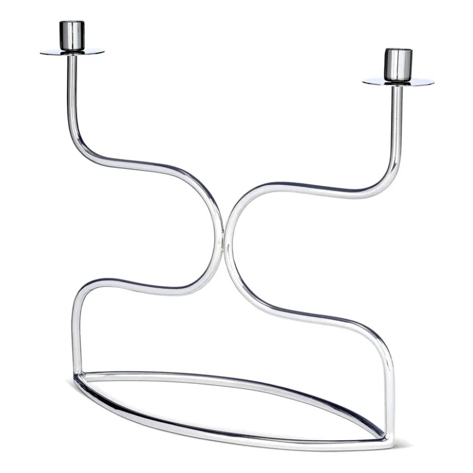 Kynttilänjalka candelabra duett, Nikkelöity messinki