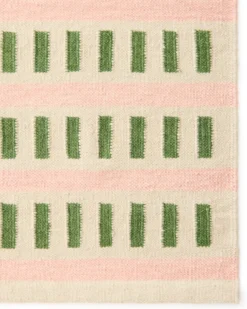 Ladakh villamatto, Offwhite-green-pink, 180x270cm