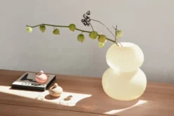 Lasi maljakko 30 cm, Vanilla