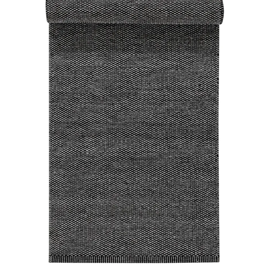 Lea villamatto musta, 80x240 cm
