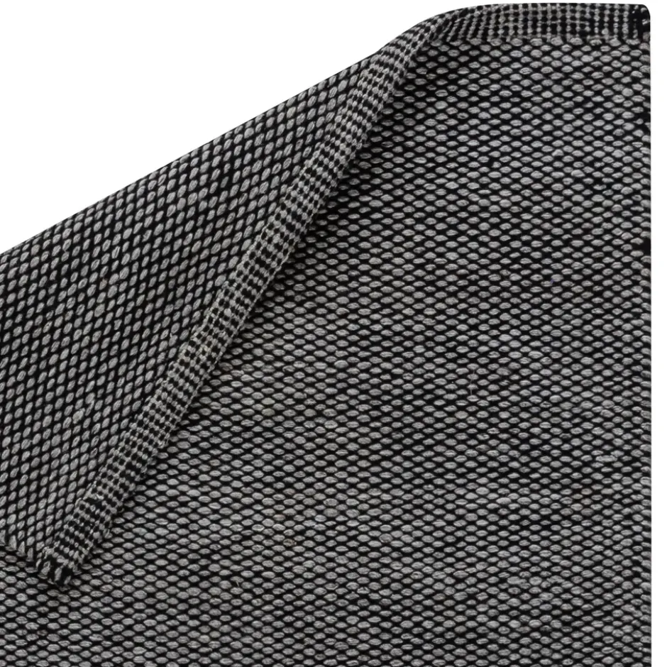 Lea villamatto musta, 80x240 cm