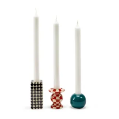 Les Objets Mouleversants N°2 kynttilänjalka, Red-white