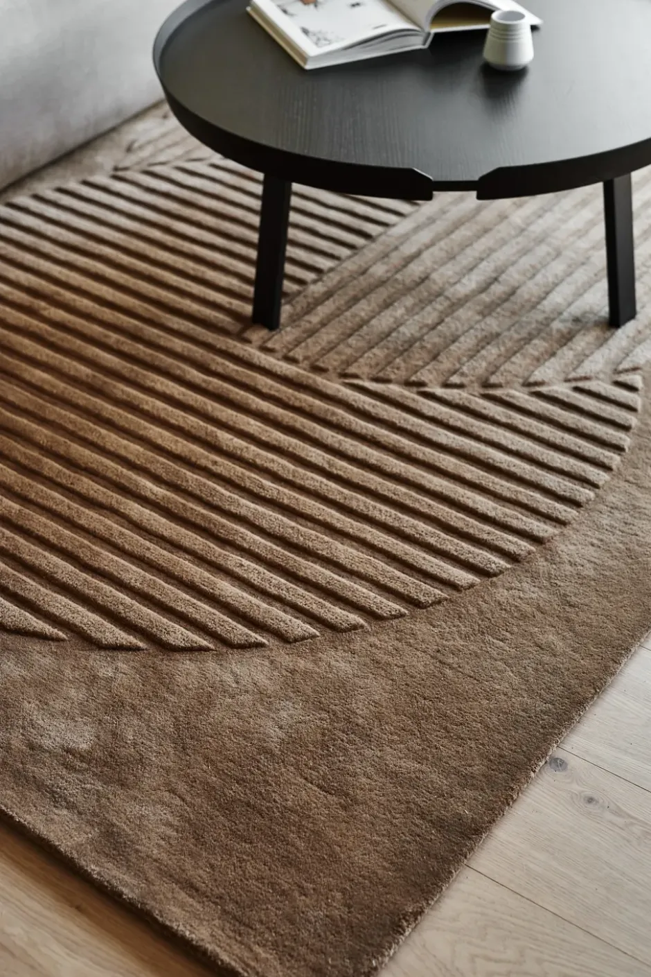 Levels Circles villamatto, Beige, 170x240 cm