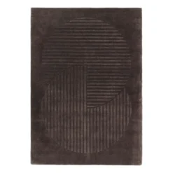 Levels Circles villamatto, Ruskea, 170x240 cm