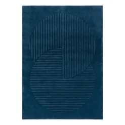 Levels Circles villamatto, Sininen, 170x240 cm