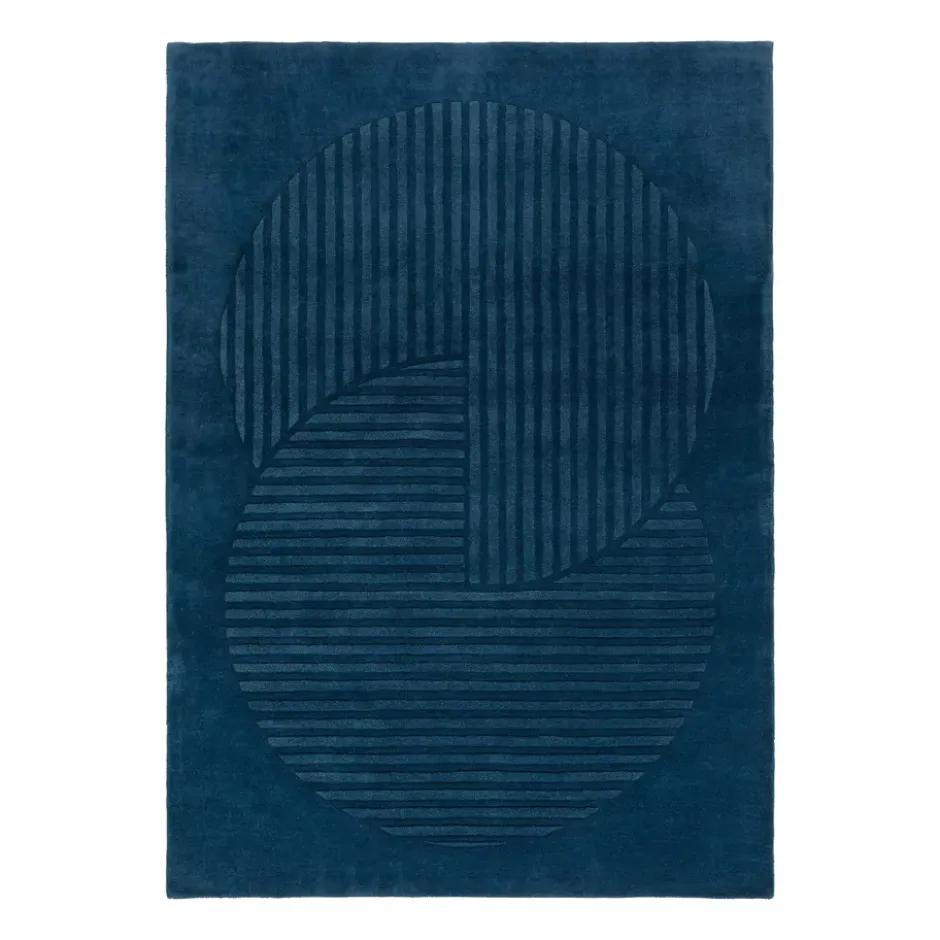 Levels Circles villamatto, Sininen, 170x240 cm