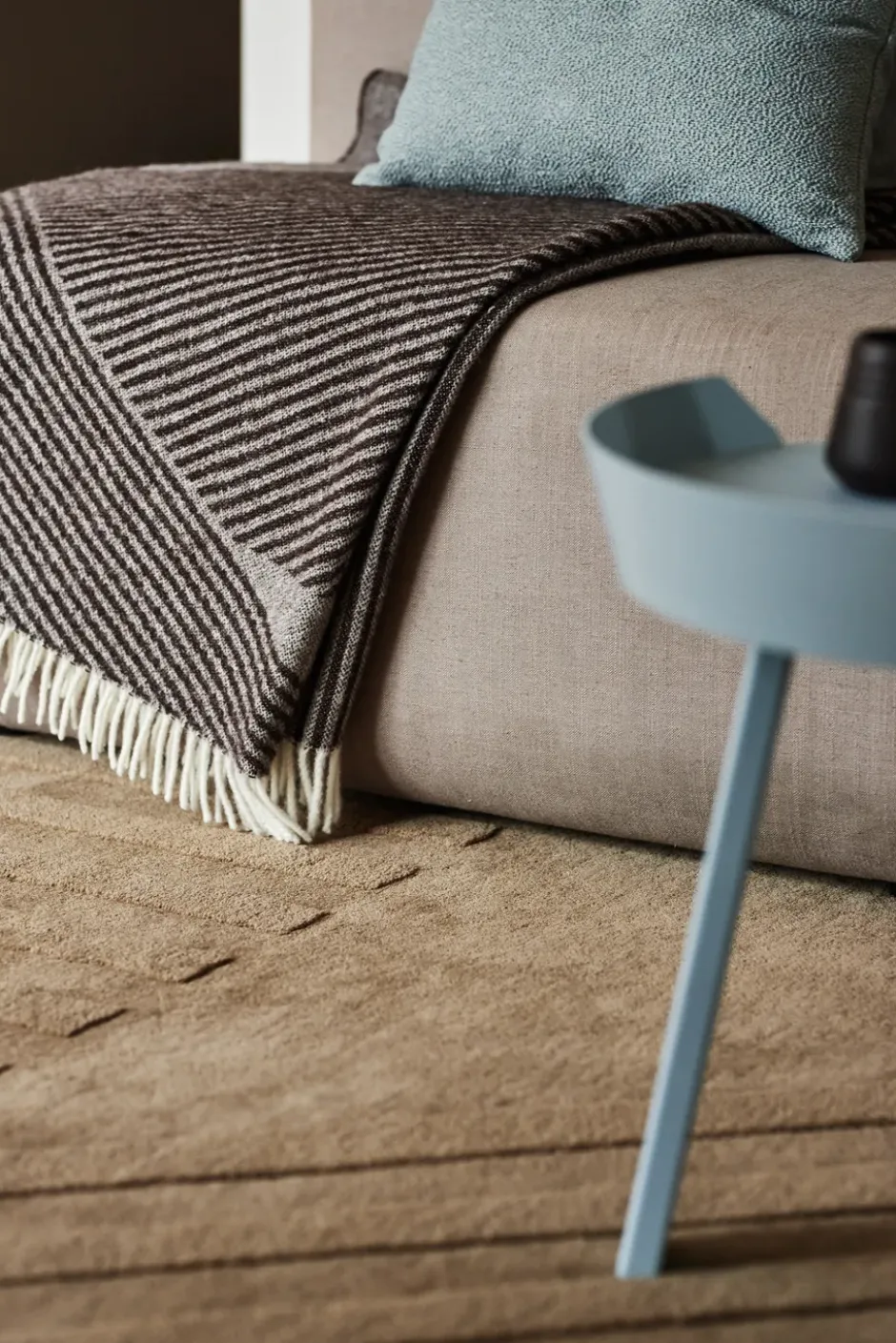 Levels Stripes villamatto, Beige, 170x240 cm