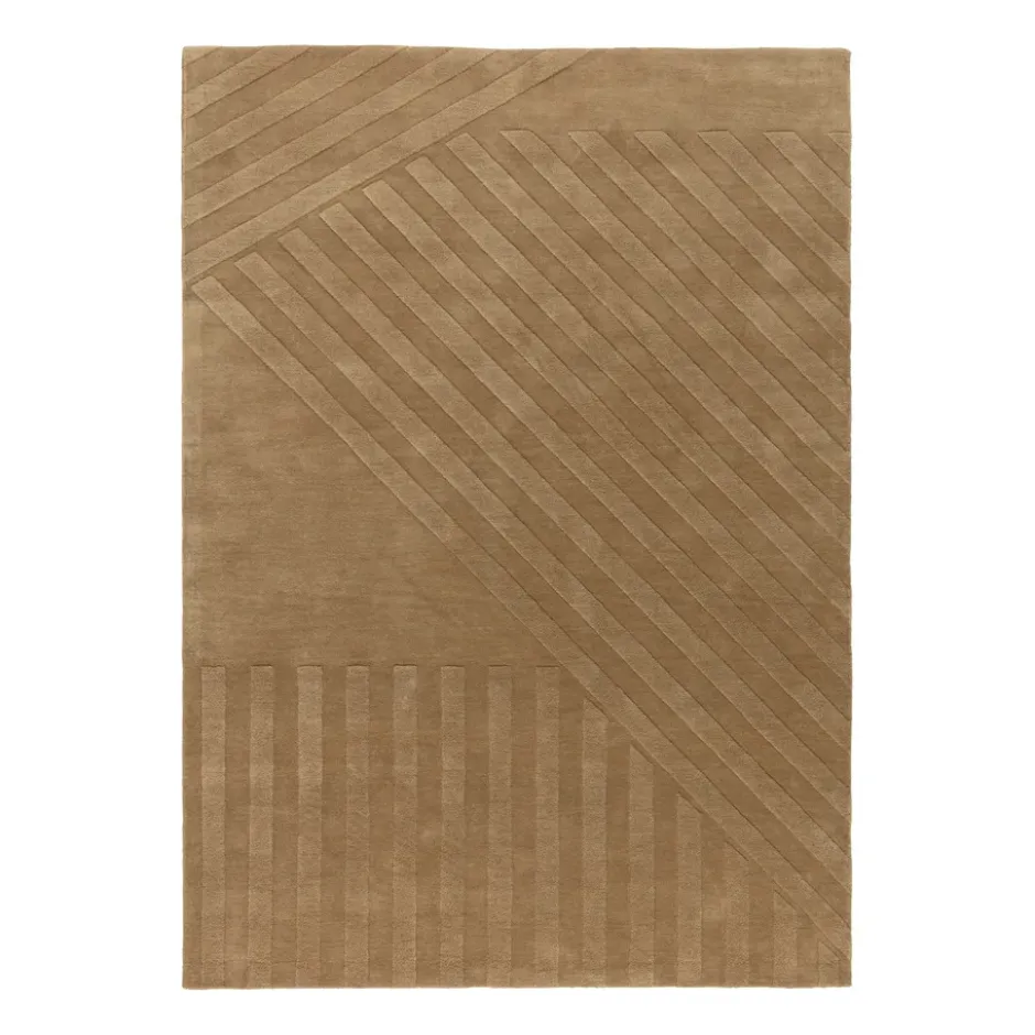 Levels Stripes villamatto, Beige, 170x240 cm